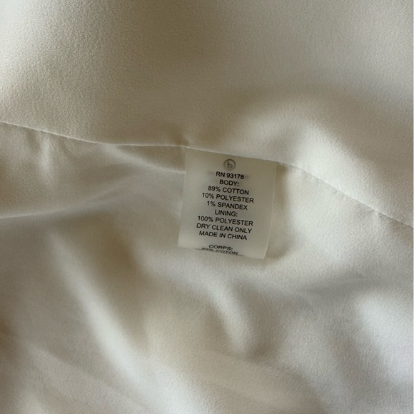 Elie Tahari White Jacket with Black Stitching - Picture 3 of 3